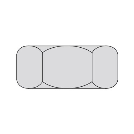 Hex Nut, #2-4.5, Steel, Grade 2, Hot Dipped Galvanized, 1-23/32 in Ht, 20 PK